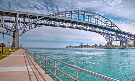 Port Huron MI to Sarnia CA Blue Water Bridge