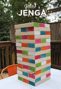 Giant Jenga for outdoor house warming gifts