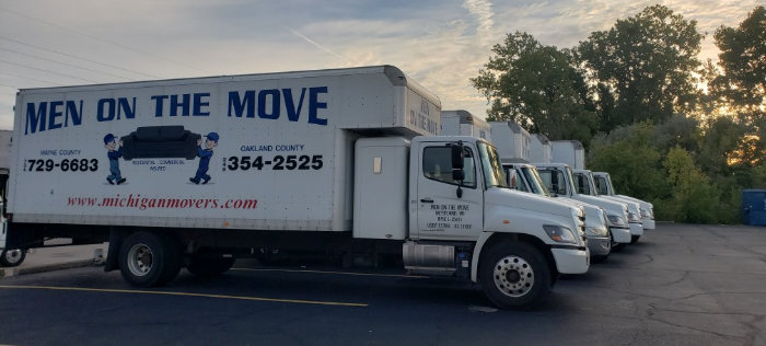 Moving trucks in Royal Oak